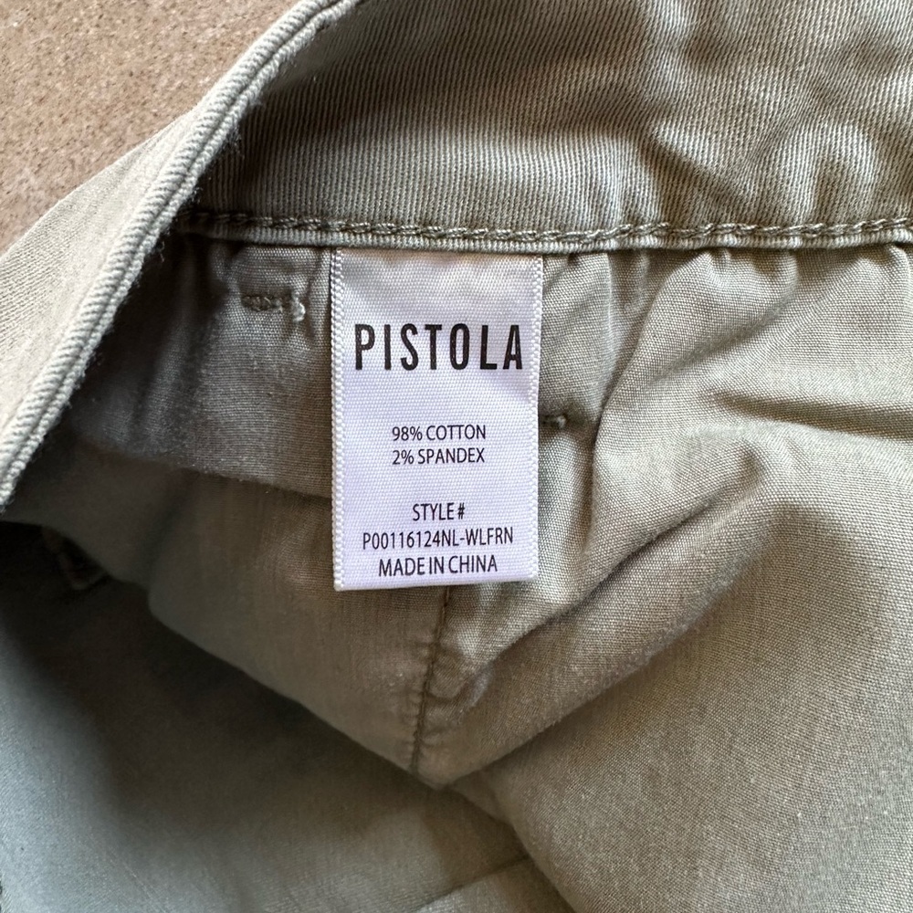 Pistola Denim Ashton Pant in Wild Fern Size 32 Chinos Sage Green Ankle - Picture 9 of 9